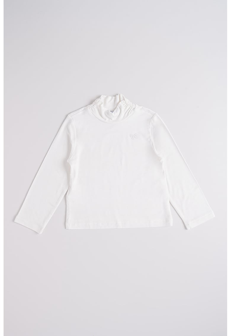 Bluza cu guler scurt - Alb murdar