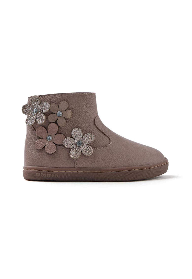 Botine de piele - Roz