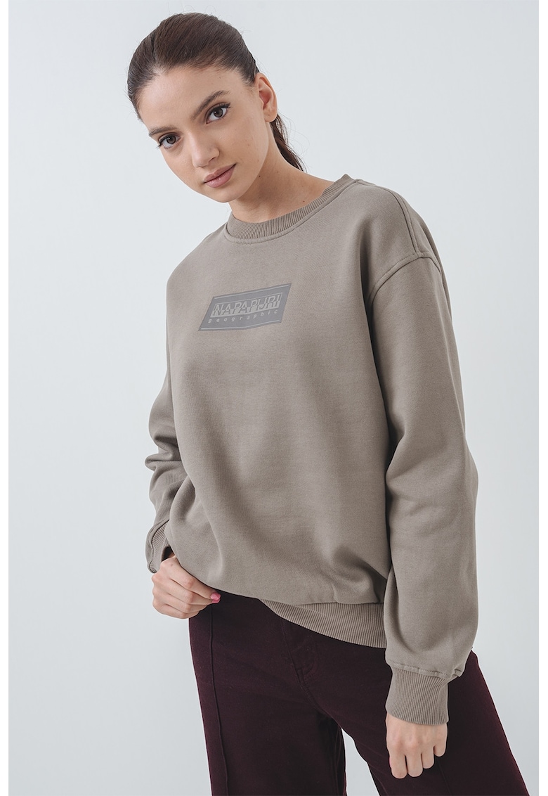 Bluza de trening relaxed-fit cu logo - Kaki