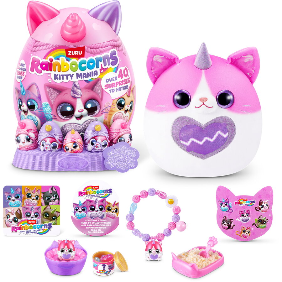 Jucarie Rainbowcorns - Eggzania Kitty Mania, assorted toy figure, one figure