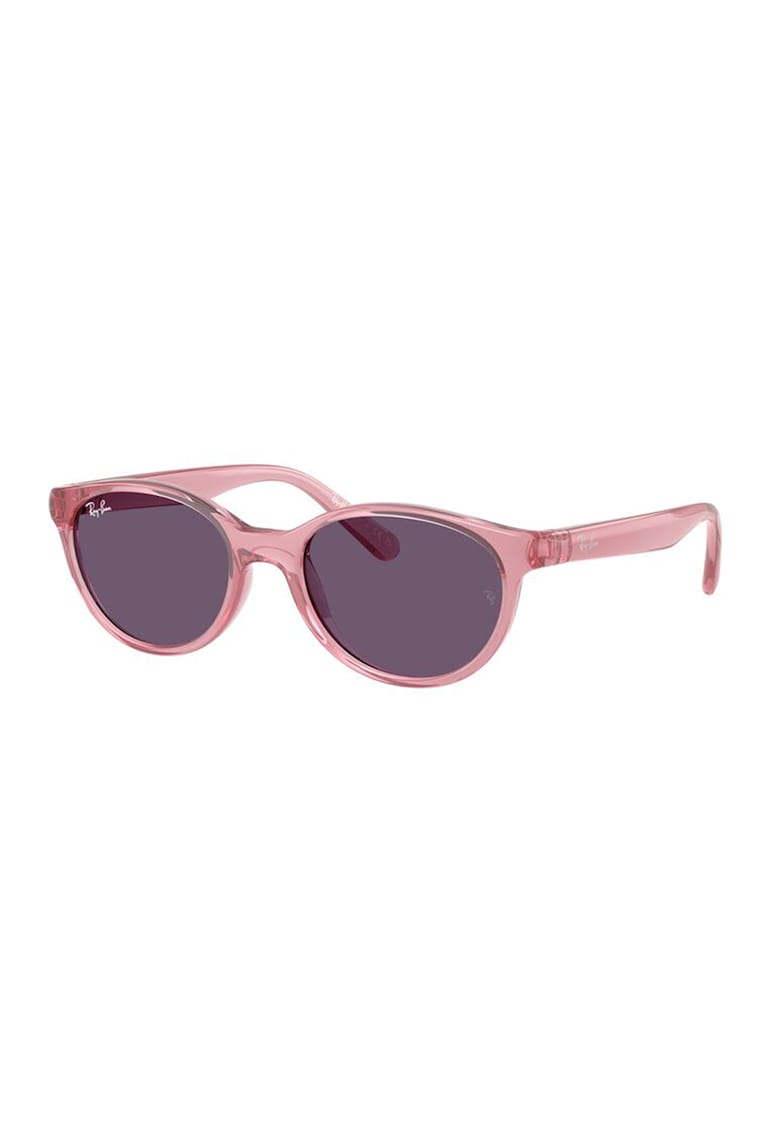Ochelari de soare rotunzi cu lentile uni - Roz pastel