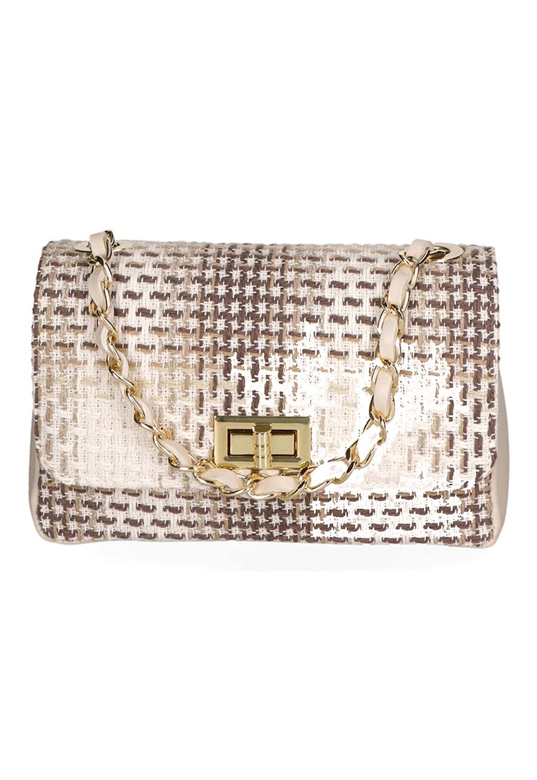 Geanta crossbody cu bareta convertibila - Maro