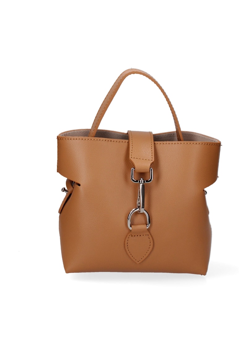 Geanta crossbody de piele - Maro cognac