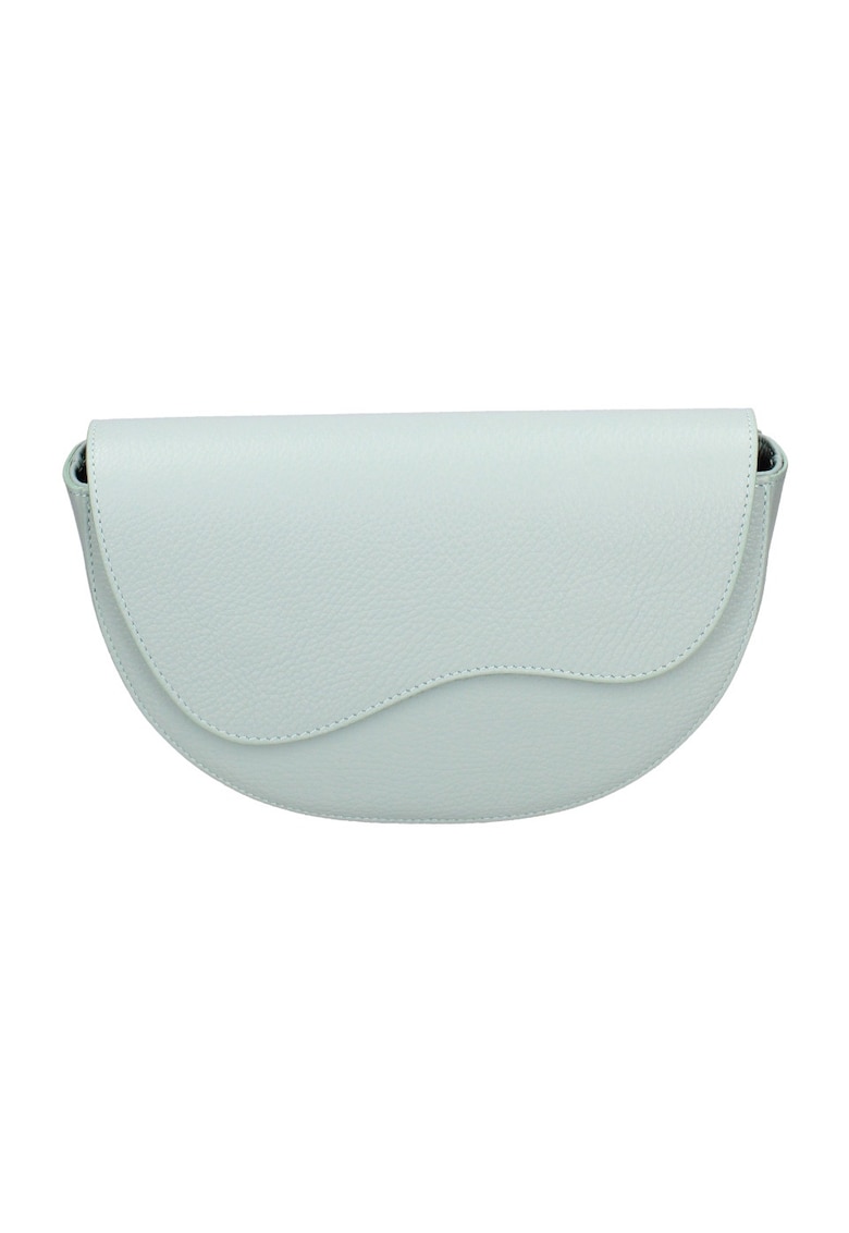 Geanta crossbody de piele - Albastru deschis