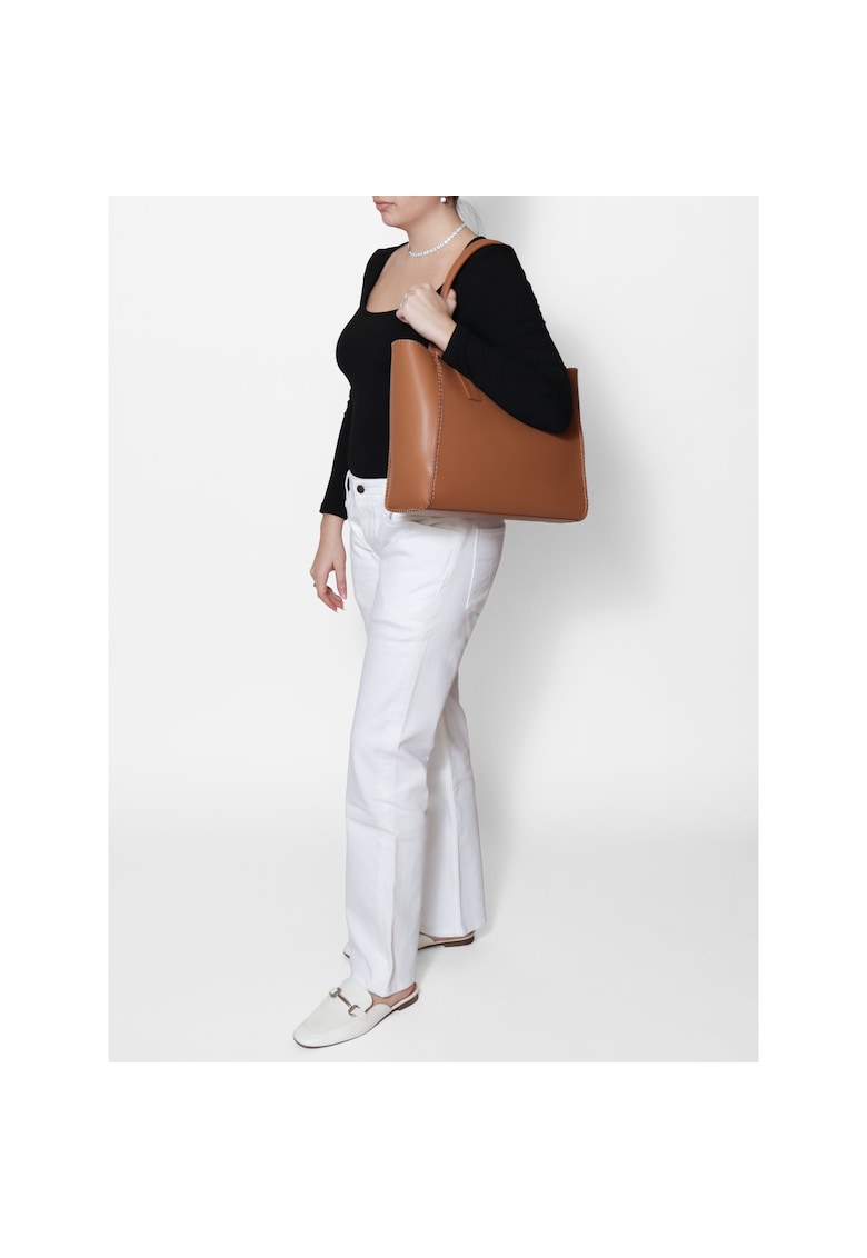 Geanta de piele - Maro cognac