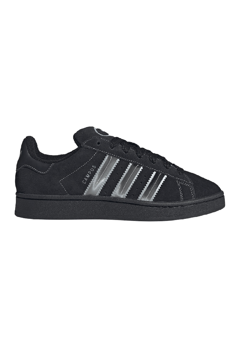 Oferte la Pantofi sport din piele intoarsa cu logo Campus - Negru/Argintiu