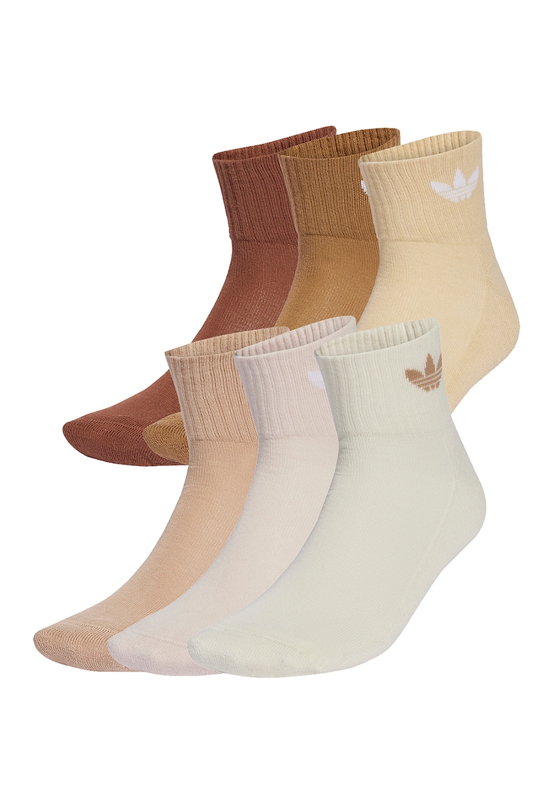 Set de sosete scurte unisex Daily Essentials - 6 perechi - Maro/Caramel/Bej deschis