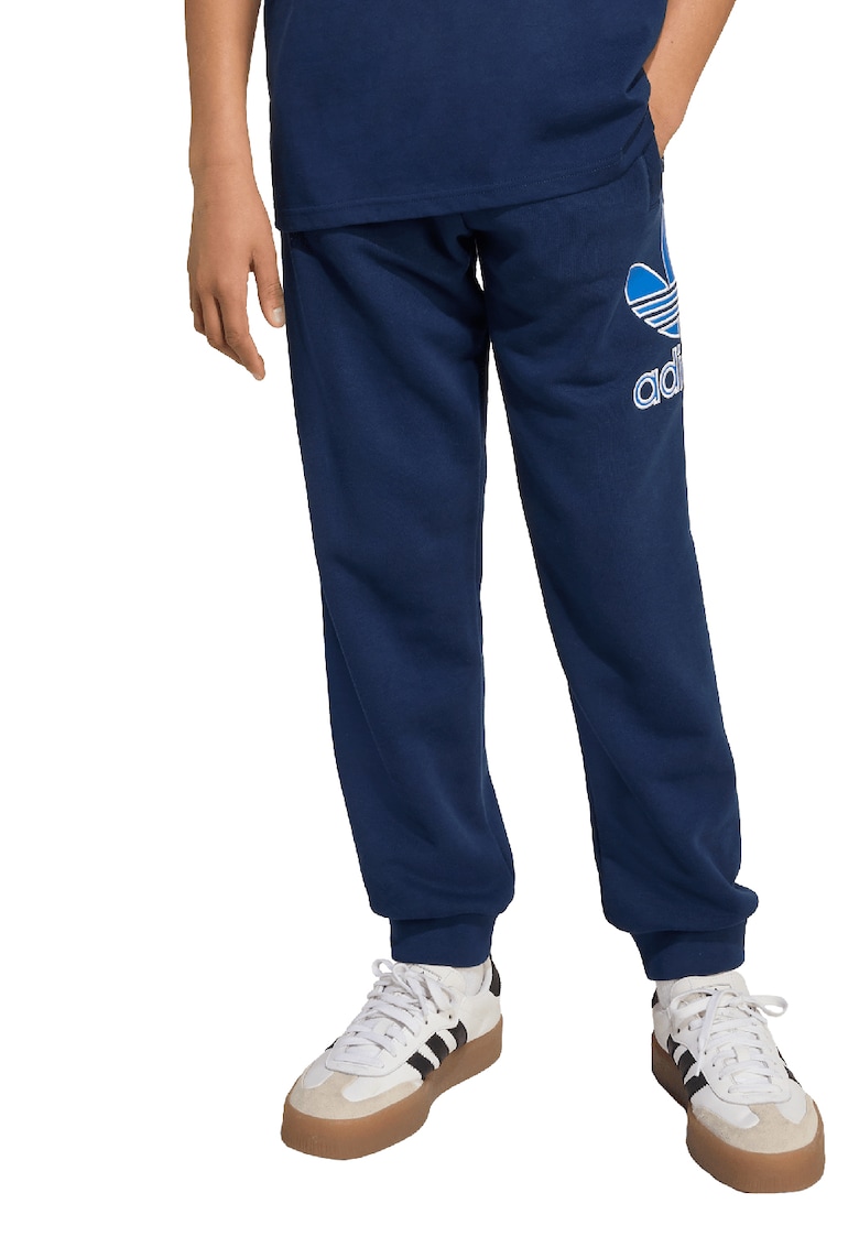 Pantaloni de trening cu imprimeu logo - Albastru inchis