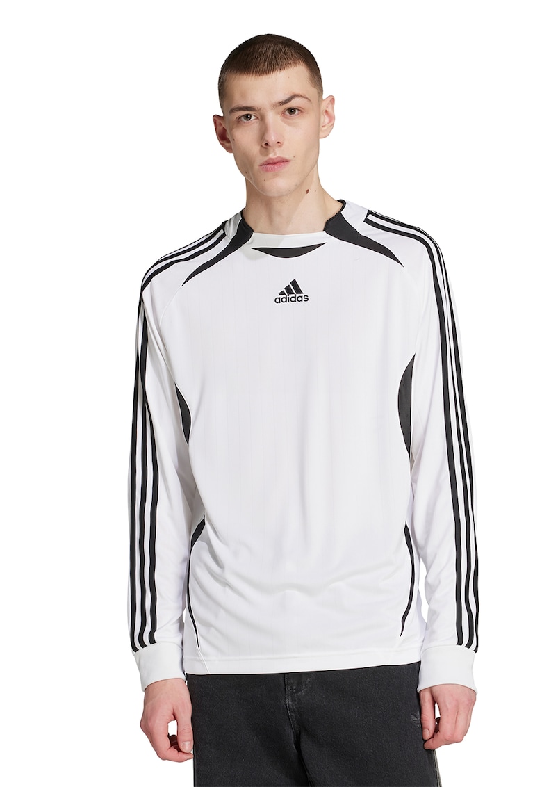 Bluza lejra cu garnituri contrastante - Negru stins/Alb optic