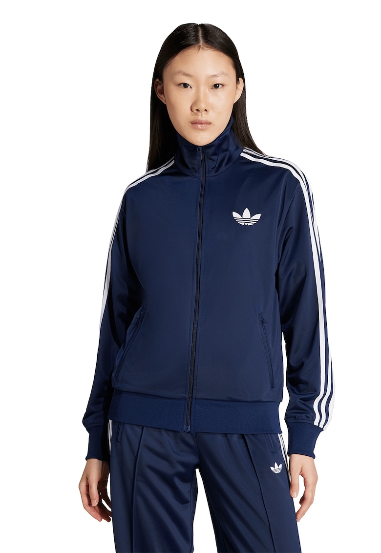 Bluza de trening cu logo si fermoar Firebird - Alb/Albastru inchis