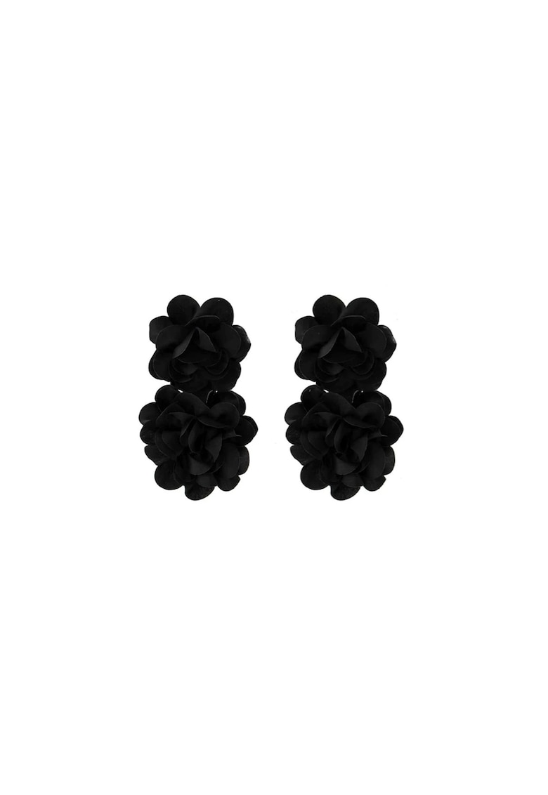 Cercei negri - forma de floare - Bernthine C16 -