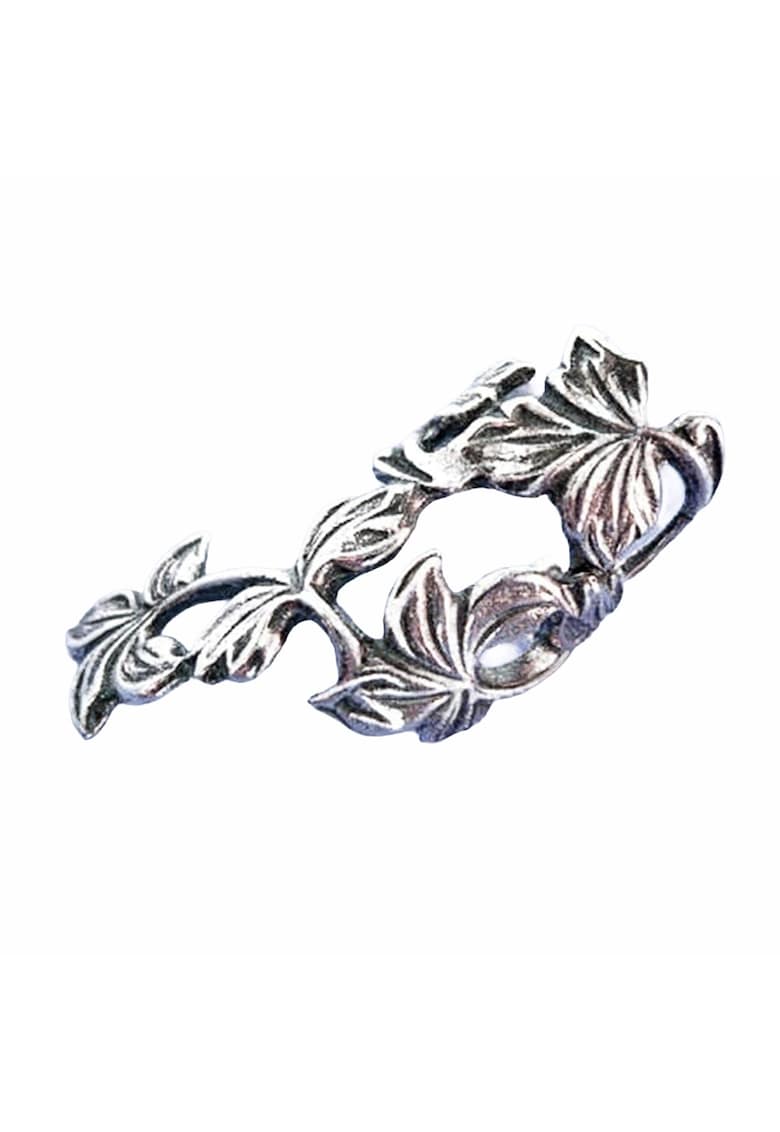 Cercei ear cuff - argintii - cu frunzulite - Thordis C5 -
