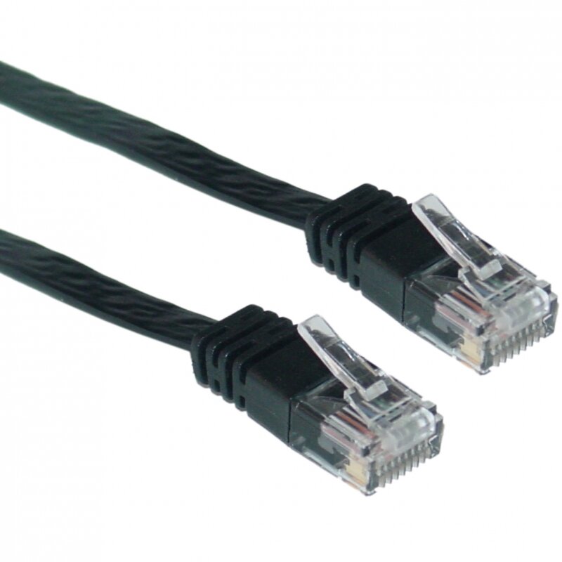 PATCH CORD  UTP SPACER Cat5e,  5m,  negru, SP-PT-CAT5-5M-BK