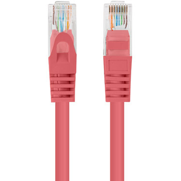 Patch Cord Lanberg PCU5-20CC-0050-R, U/UTP, Cat. 5e, 0.5 m, Red, 10 bucati