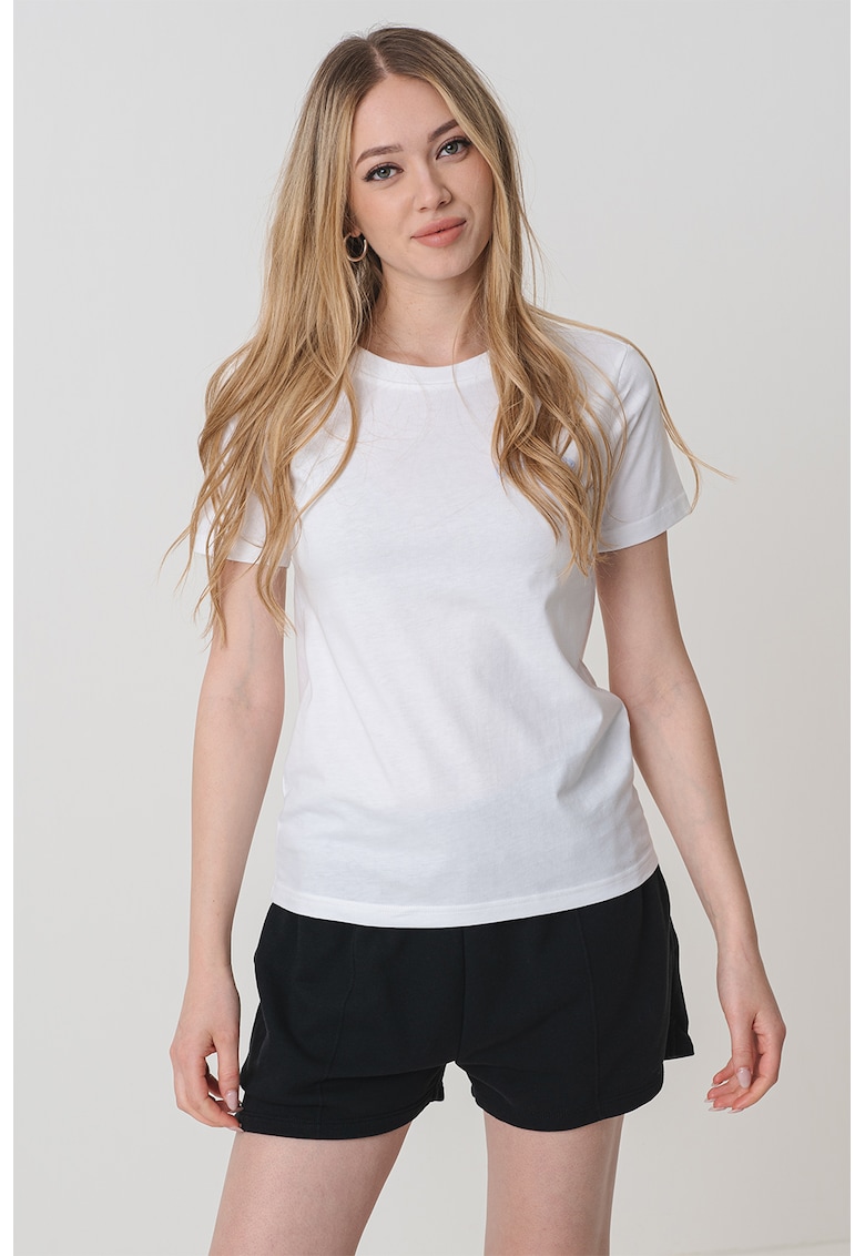 Tricou cu logo - Albastru azur/Alb optic