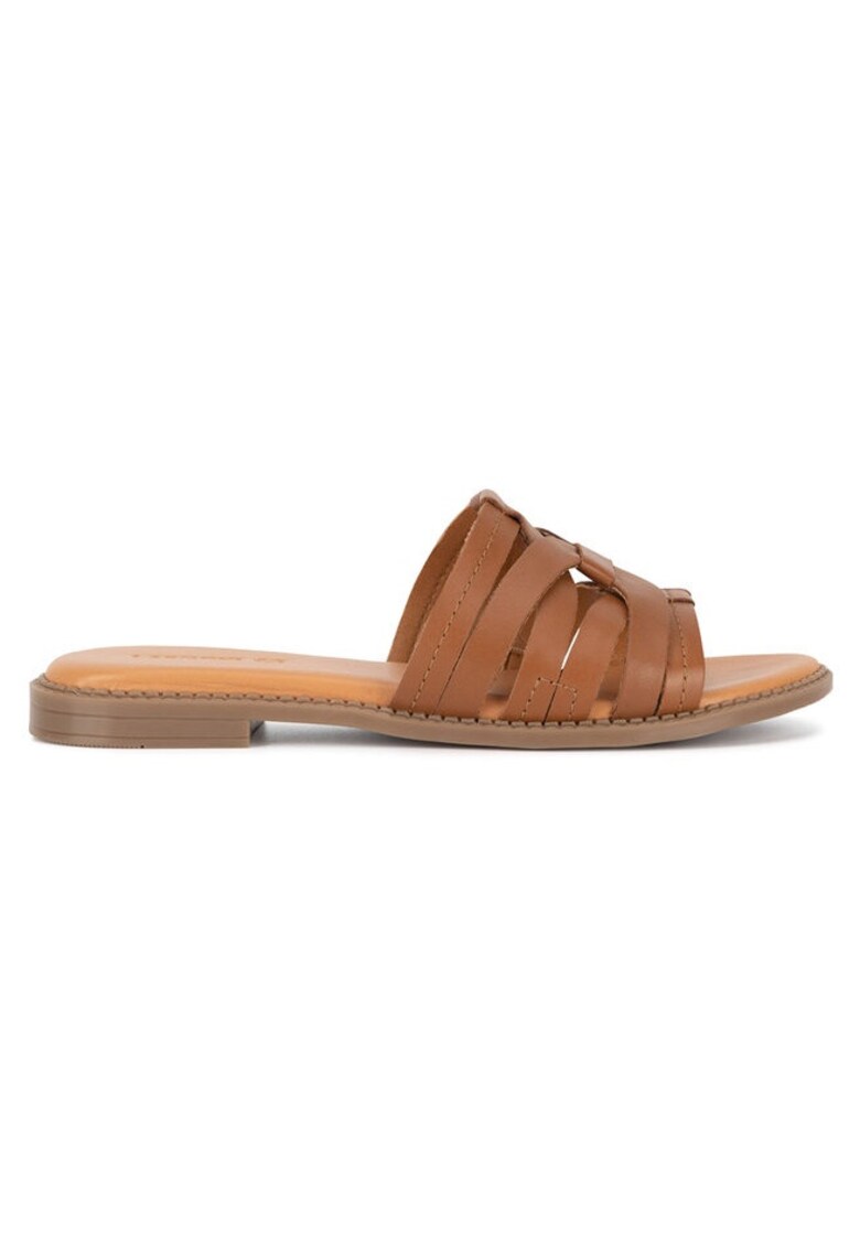 Slapi dama - 4082 -  Piele naturala - Maro