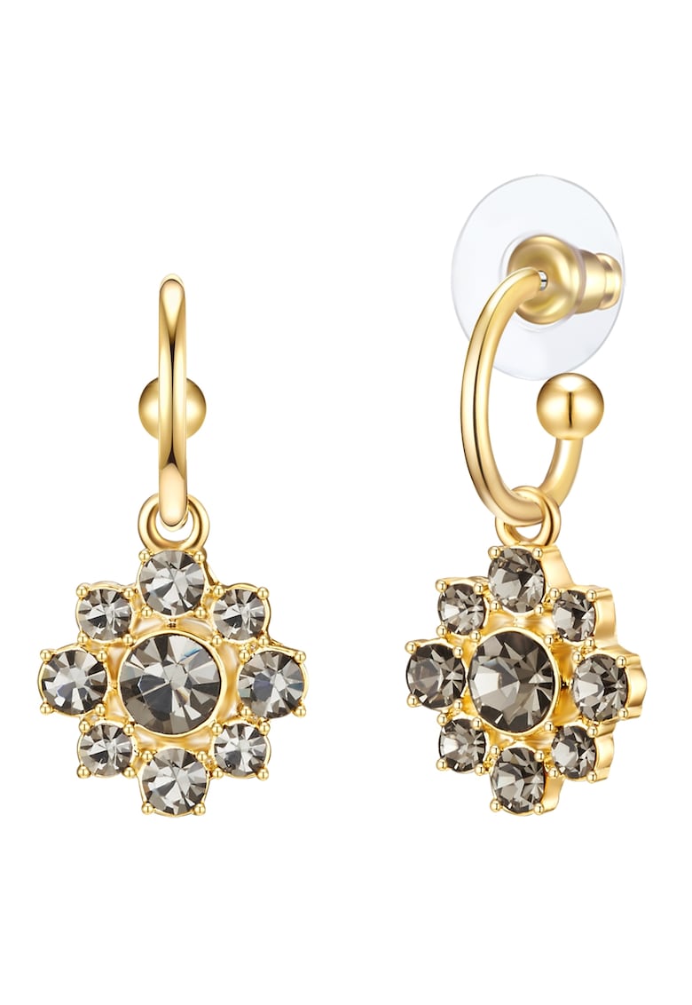 Cercei drop cu tija decorati cu aur de 14K - Auriu