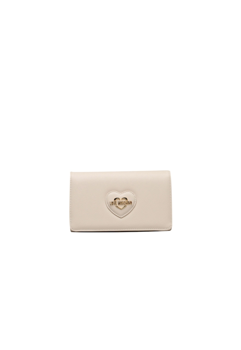 Oferte la MOSCHINO - Geanta crossbody cu logo metalic - Bej