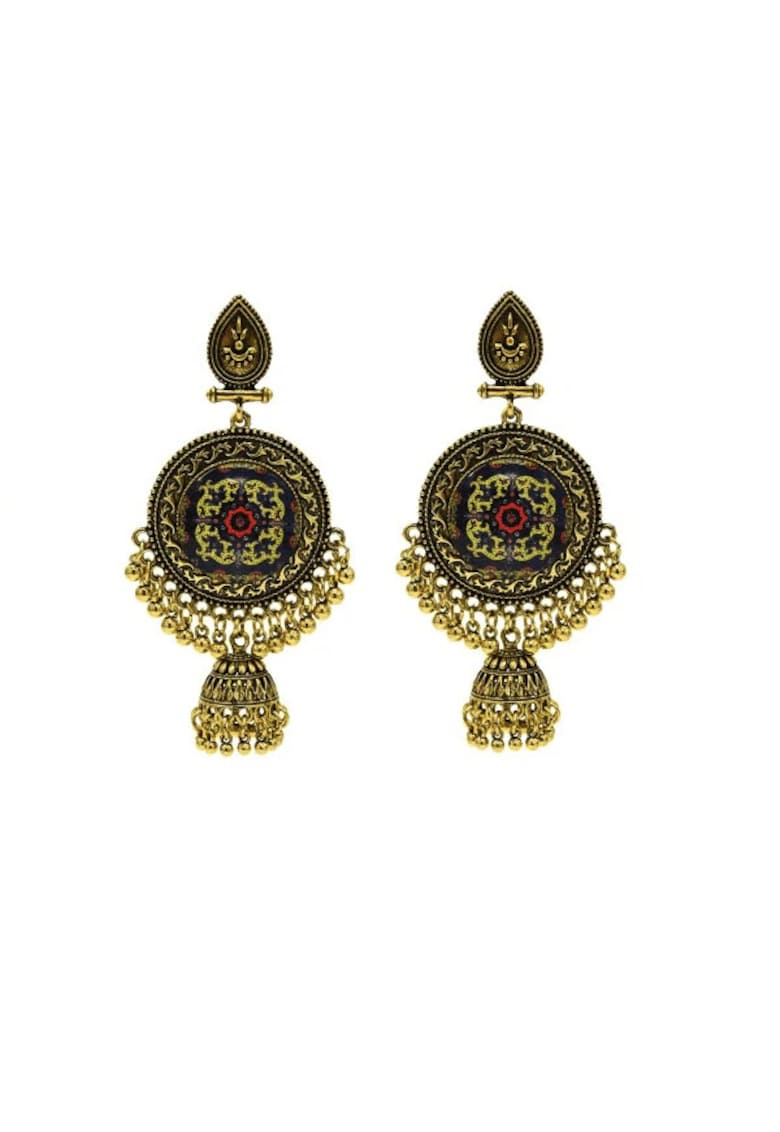 Cercei aurii - stil indian - cu clopotei - Solveg C14 -