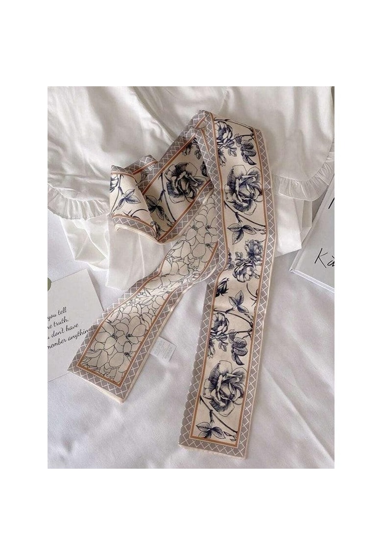 Oferte la Esarfa bej - cu imprimeu floral - Secilia C1