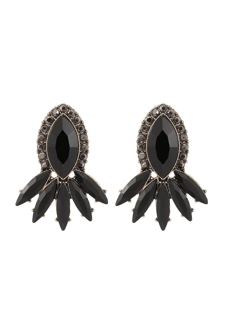 Cercei aurii - cu pietre negre - Essie C9 -