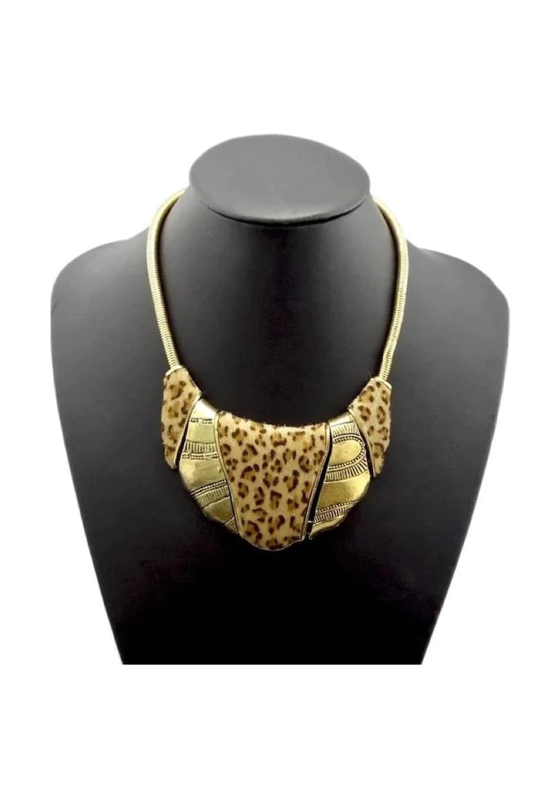 Colier auriu - cu animal print - Laia C27 -