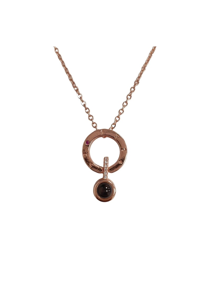Colier rose gold - cu cerculet si pietre din zirconiu - Siegfred C10 -