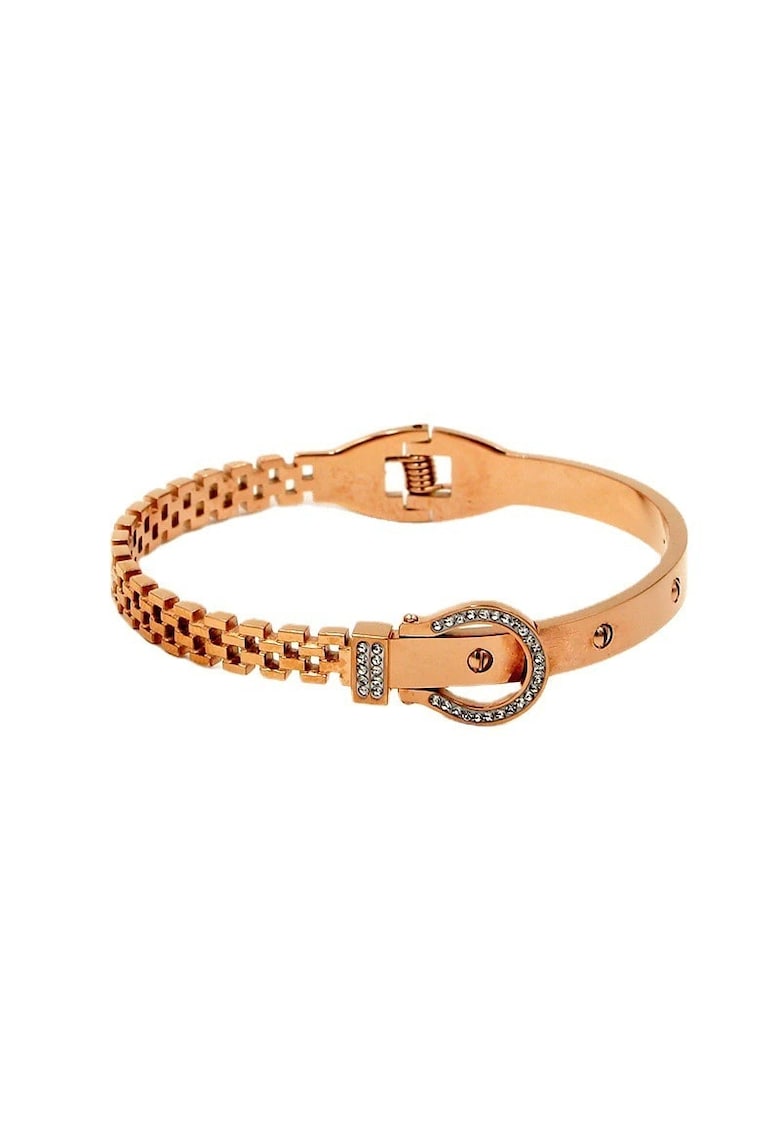 Bratara rose gold - forma de fermoar - cu pietre - Naemi C1 -