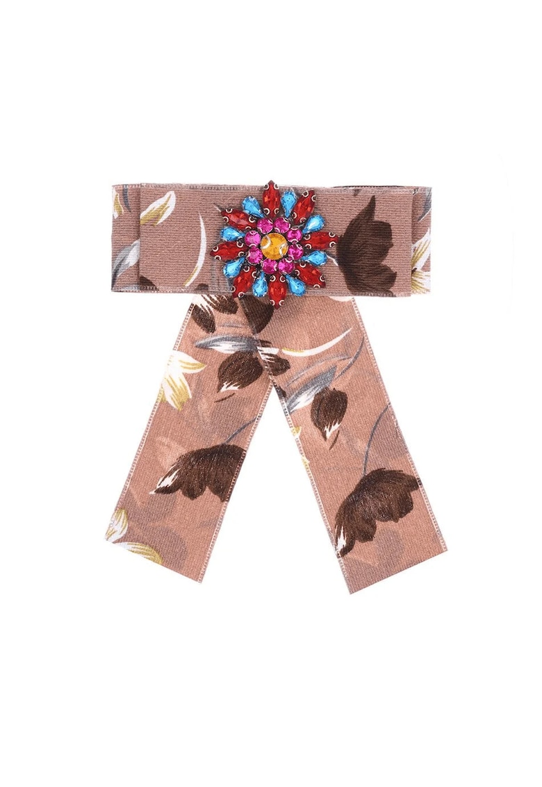 Brosa tip jabou - roz - cu pietre - Samara C23 -
