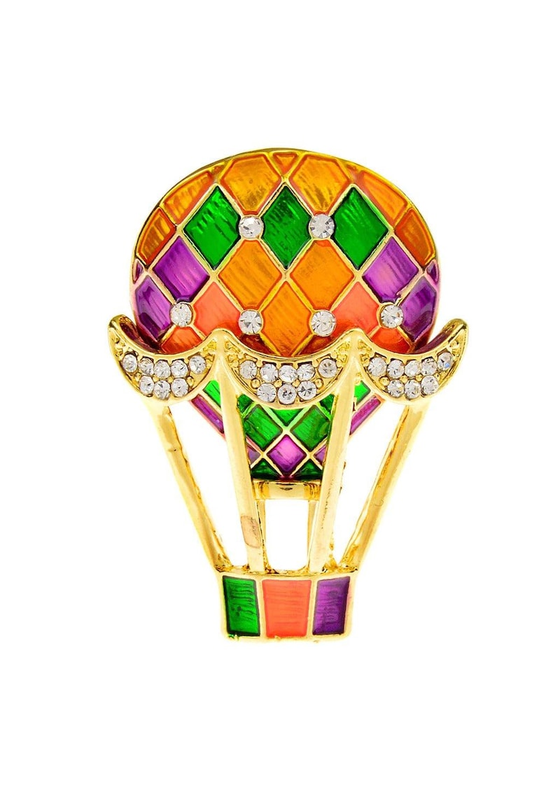 Brosa aurie - forma de balon cu aer - cu pietre - Mascha C1 -