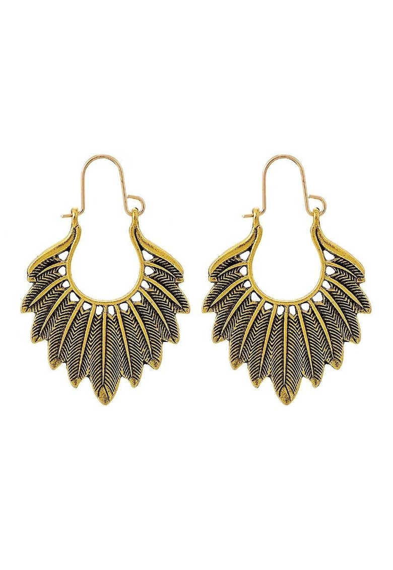 Cercei aurii - forma de pene - Oiva C10 -