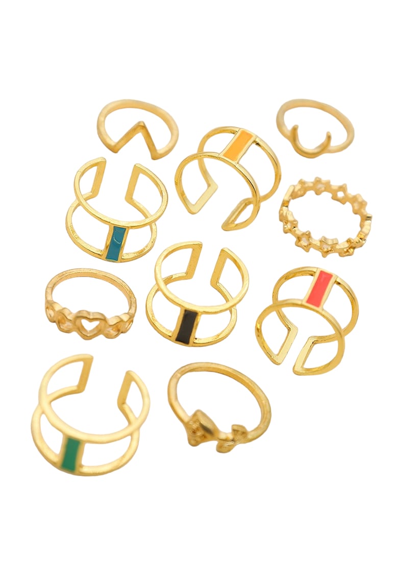 Set 10 inele aurii - diverse forme - Theresa C3 -
