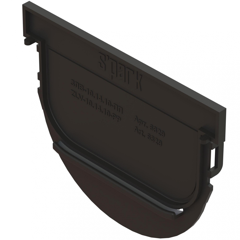 Piesa capat pentru rigola Standart Spark 3, PP, 125 x 97 x 15 mm