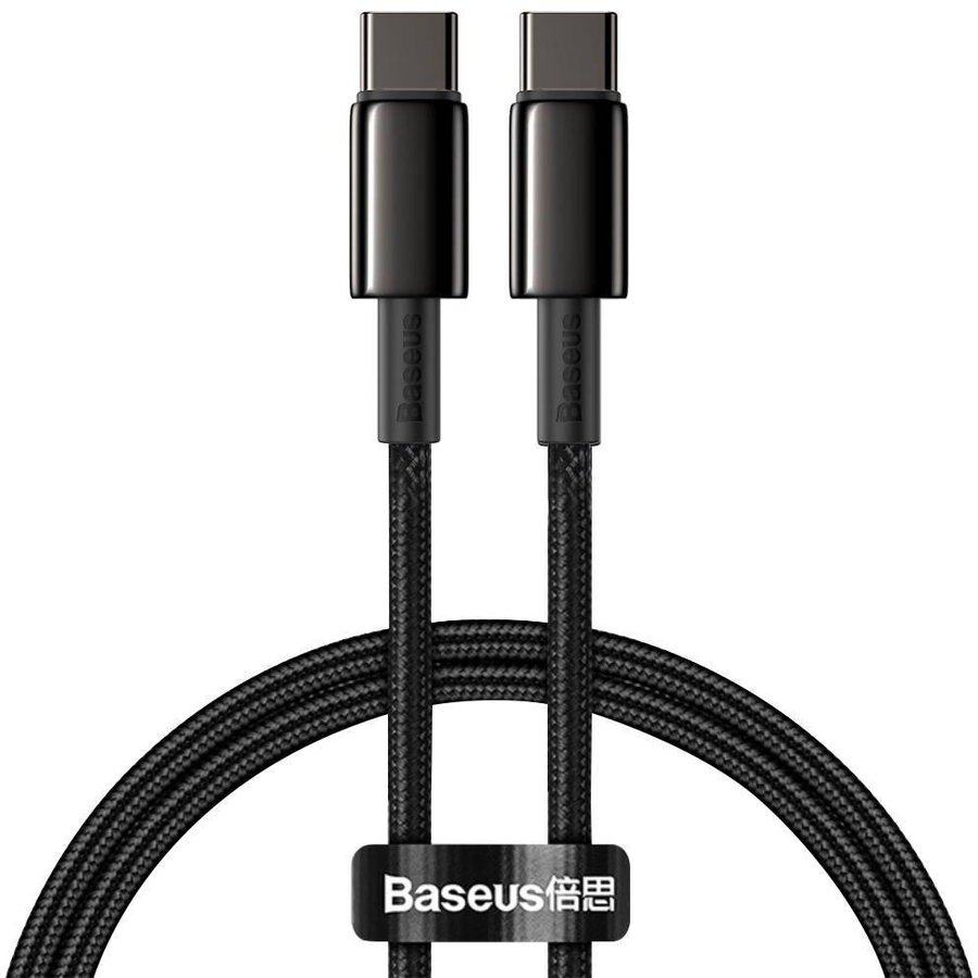 Cablu De Date Tungsten Gold 2xUSB Type-C Power Delivery 20W 2m Negru