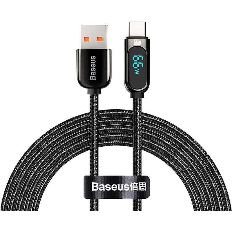 Cablu Date/Incarcare Display USB La USB Type-C 66W 1m Negru