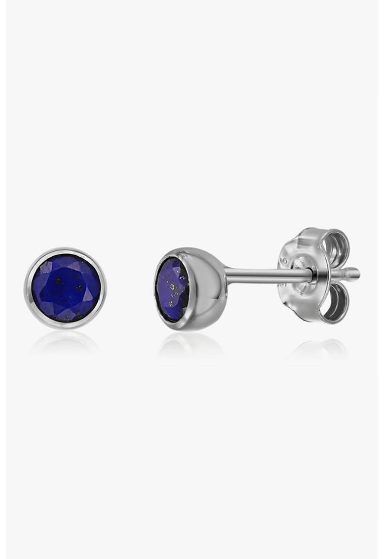 Cercei de argint cu pietre Lapis Lazuli - Albastru/Argintiu
