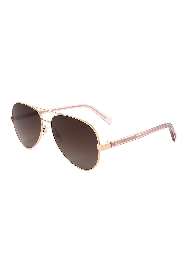 Ochelari de soare aviator din otel inoxidabil - Auriu rose