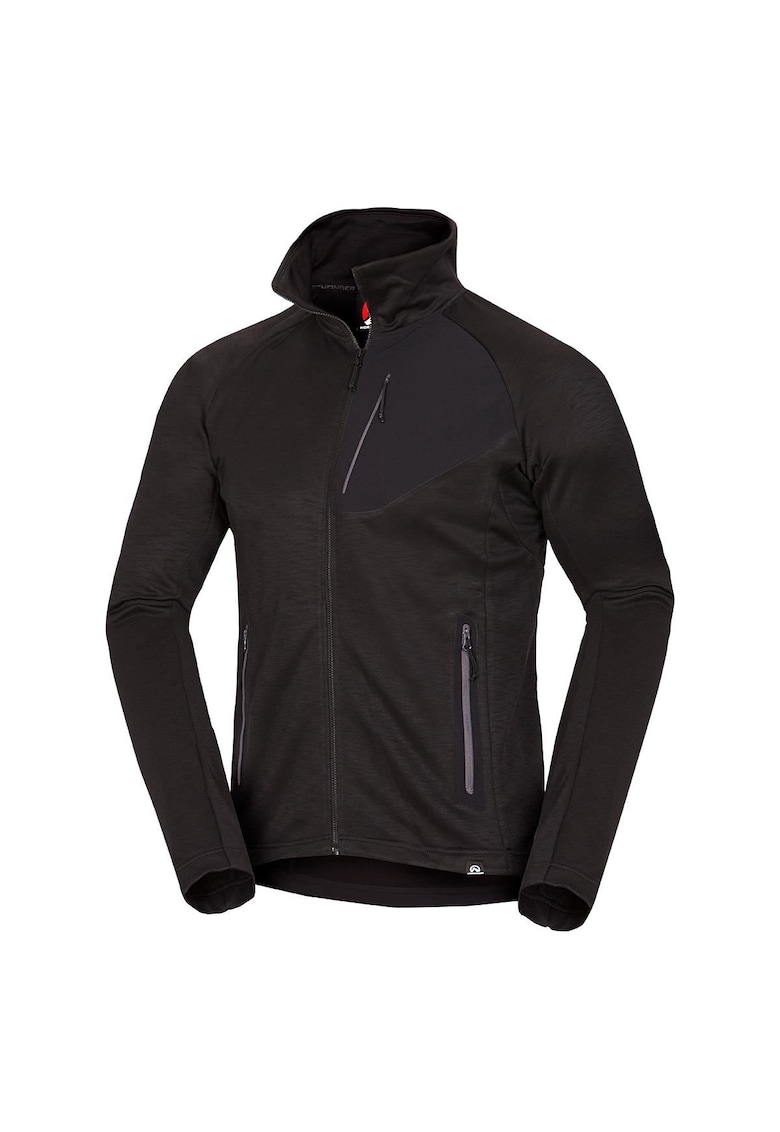 Bluza trekking din fleece melanj pentru barbati Northpol - Negru