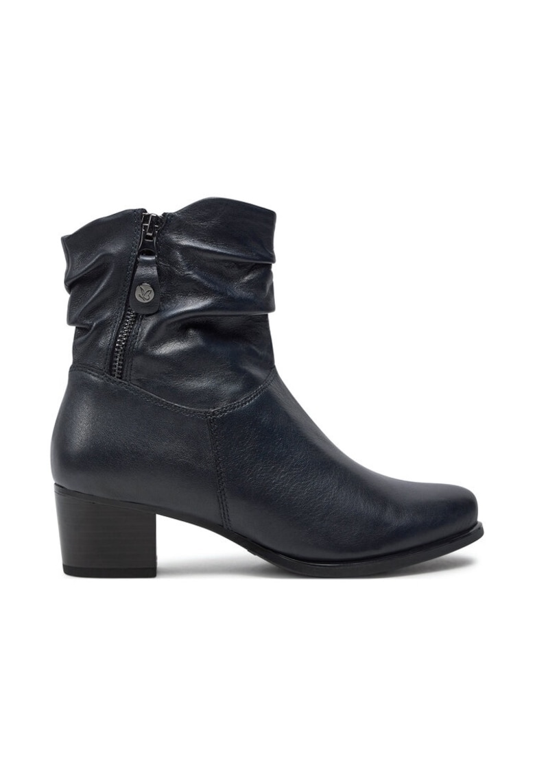 Botine 9-25348-41 Bleumarin -  Piele lacuita