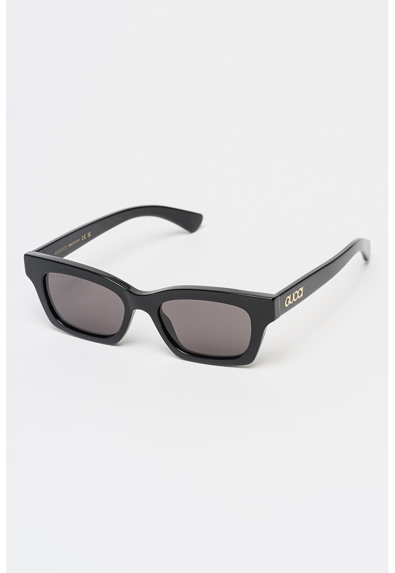 Ochelari de soare cat-eye cu lentile uni - Negru