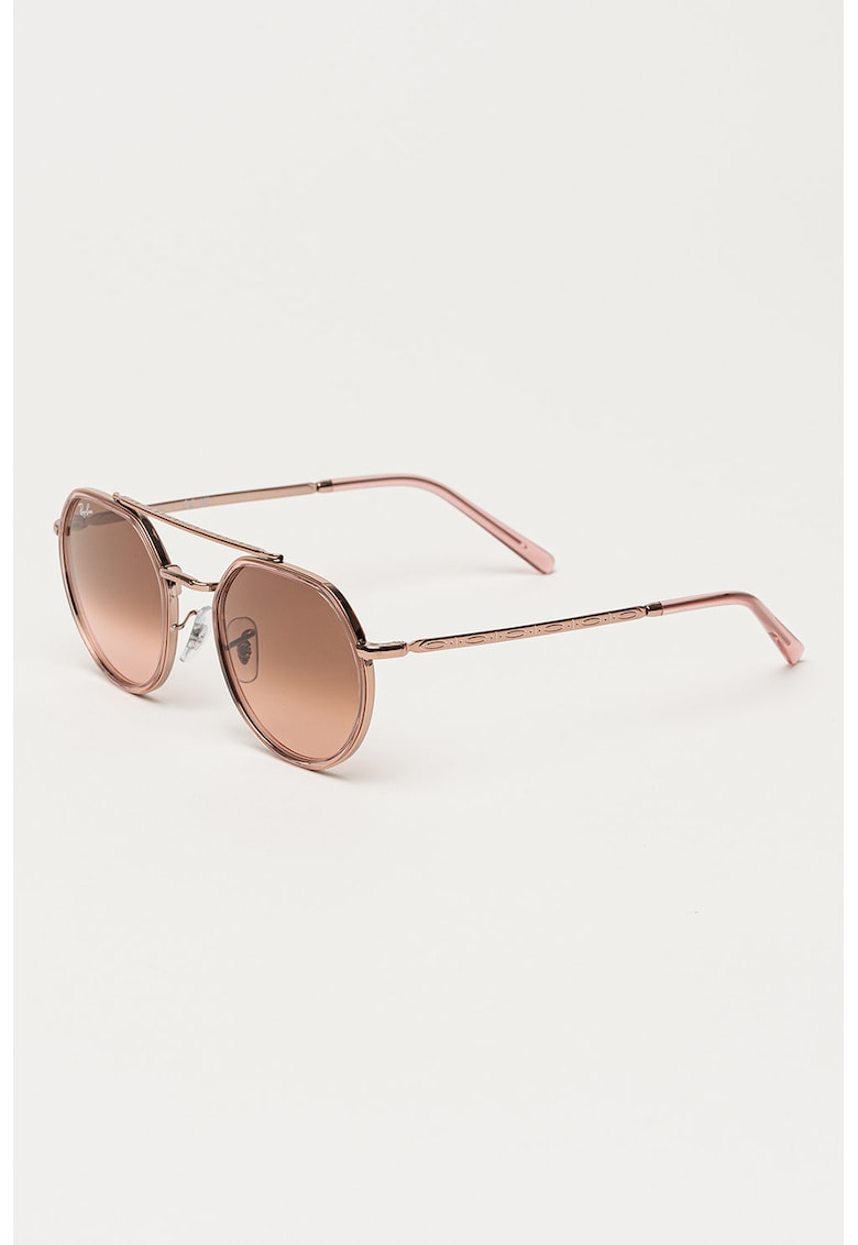 Oferte la Ochelari de soare rotunzi unisex - Auriu rose