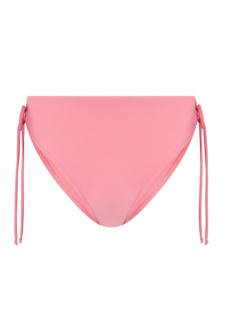Slip cu model uni si snururi laterale de ajustare - Roz deschis