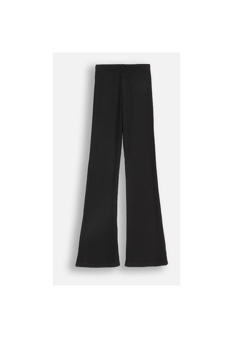Colanti  cu dungi - crac lung - negru - material moale - pentru fete