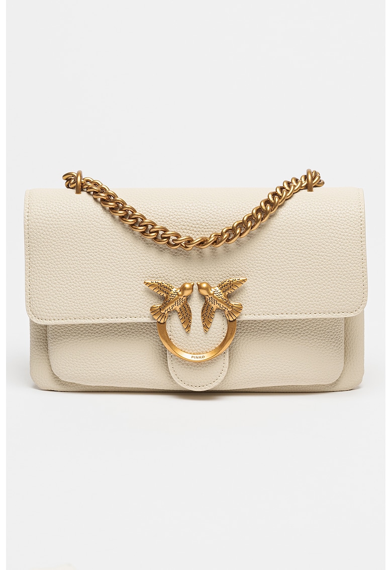 Geanta crossbody de piele Love Soft - Alb