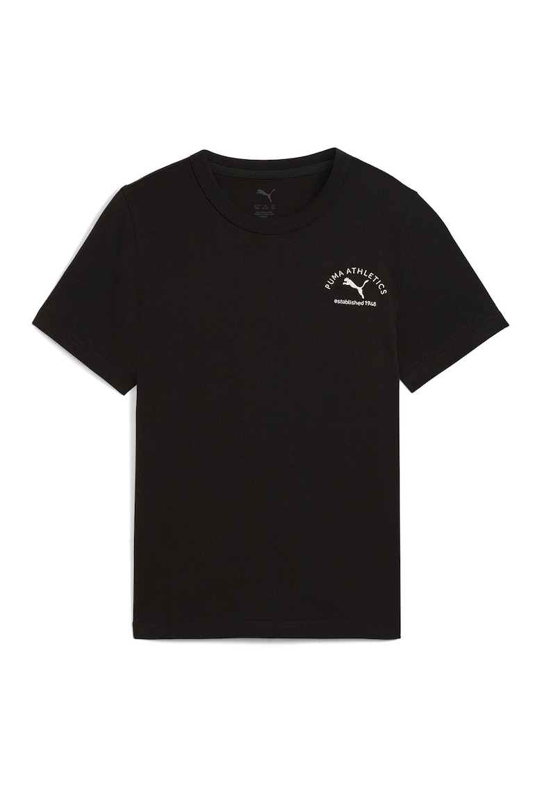 Tricou din bumbac cu imprimeu - Negru/Crem