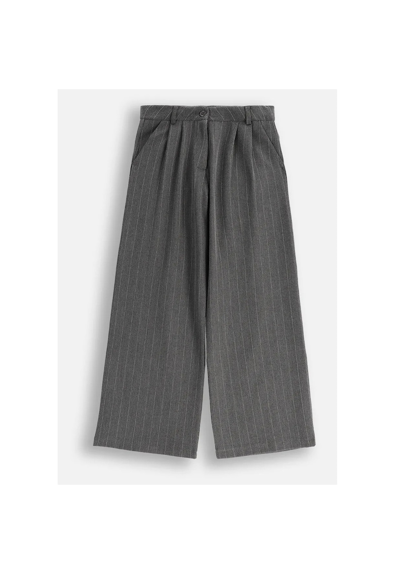 Pantaloni cu croiala ampla si imprimeu in dungi
