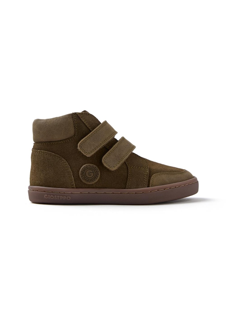 Ghete de piele intoarsa cu velcro - Kaki