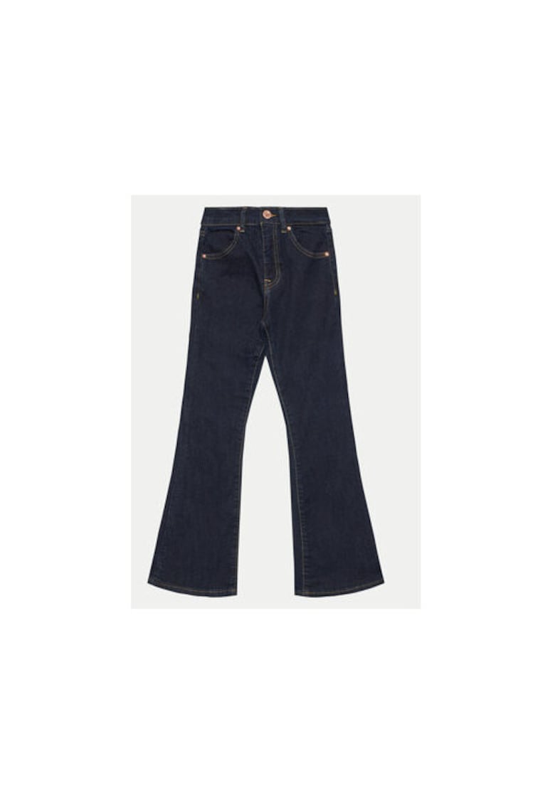 Blugi bootcut cu model uni