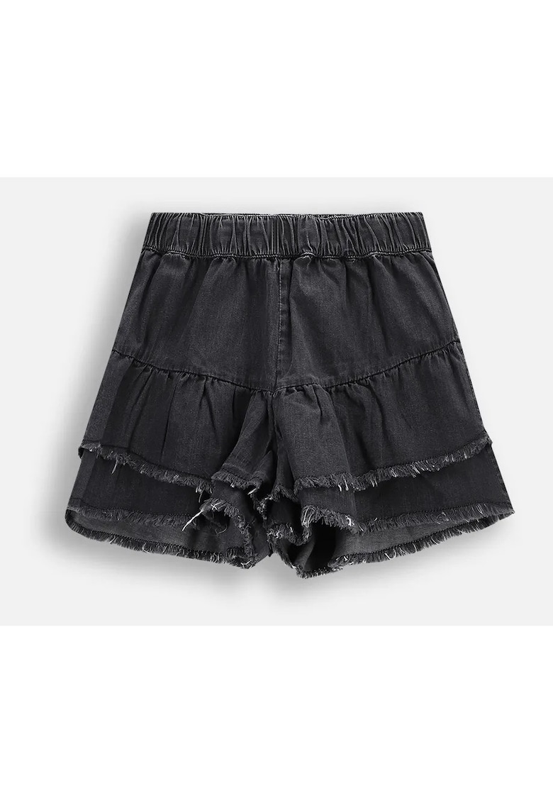 Pantaloni scurti din denim cu terminatii franjurate -