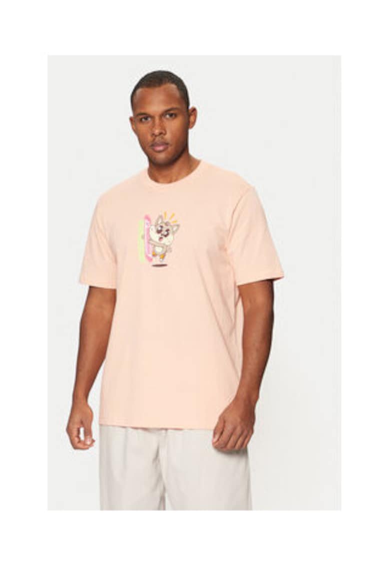 Tricou cu imprimeu din bubac la baza gatului